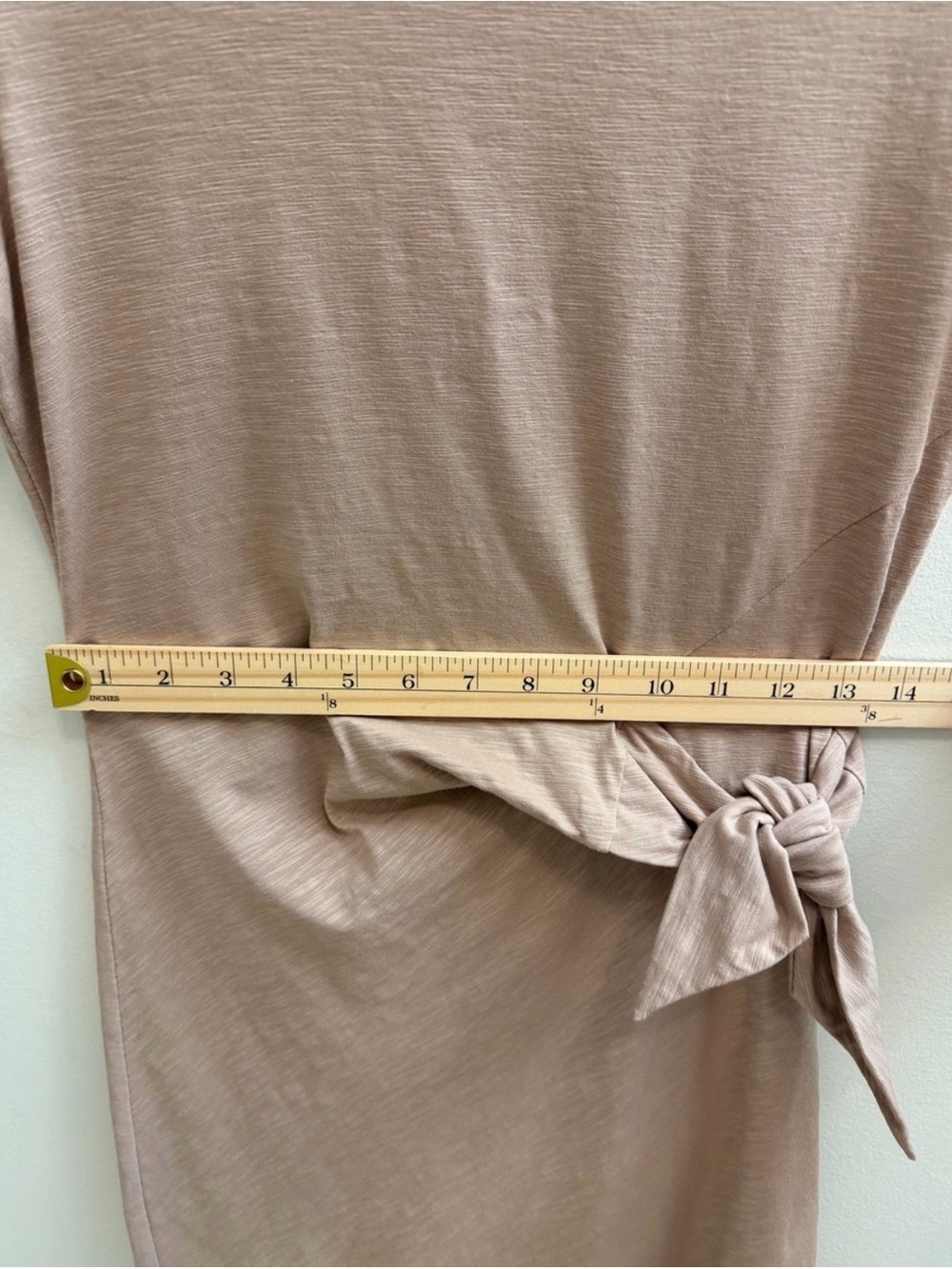 Express Short-Sleeve Tie-Front Knot Mini Dress Tan and Blue XXS BUNDLE OF 2 - Picture 9 of 10